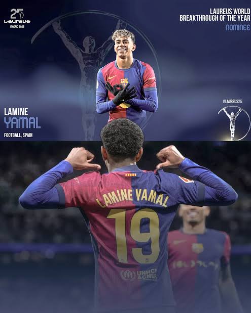 Lamine Yamal Wins 2025 Laureus World Breakthrough of the Year!