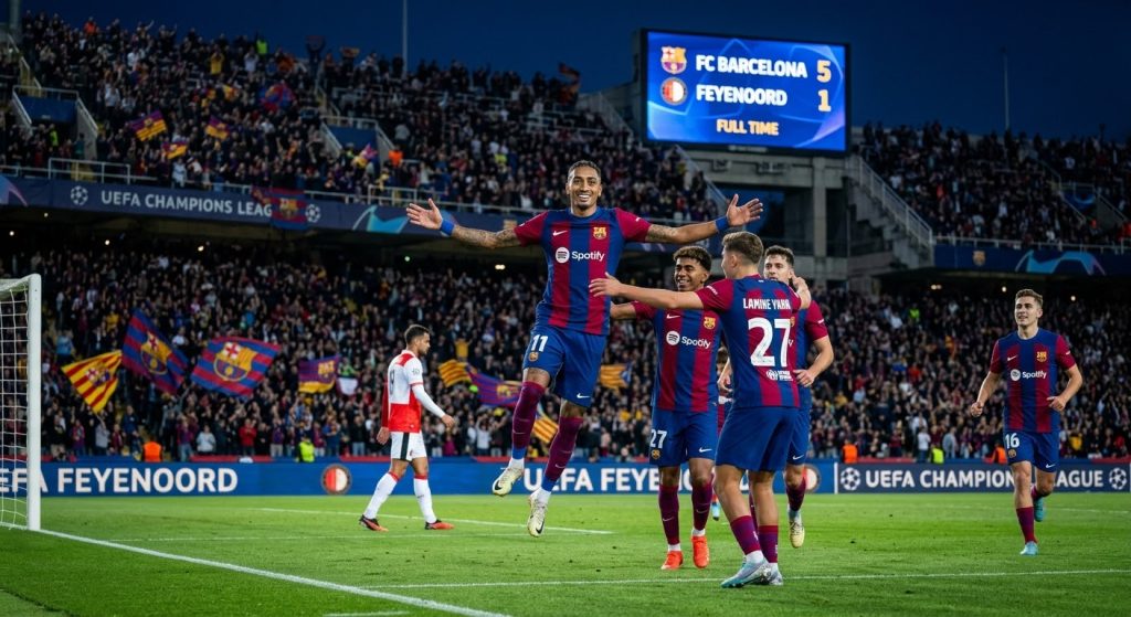 Five-Star Barcelona Rampage Past Feyenoord in Champions League Opener