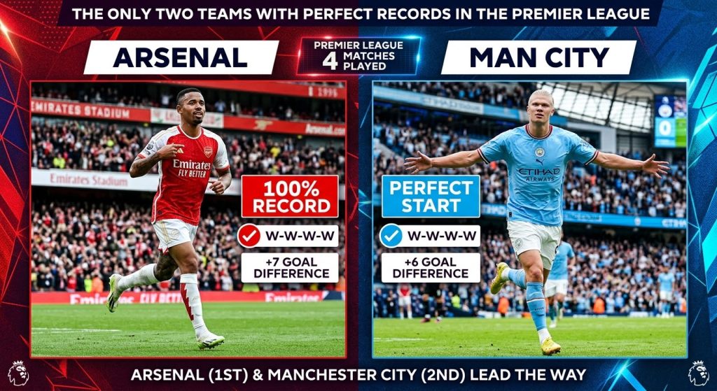 Arsenal and Man City Set Early Pace as Premier League’s Only 100% Teams