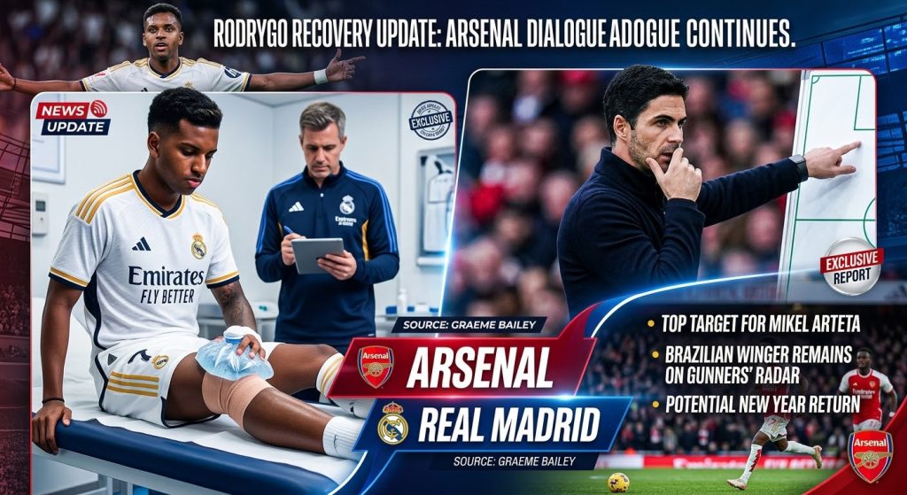 Arsenal Maintain Contact with Real Madrid Star Rodrygo Ahead of Potential Swoop