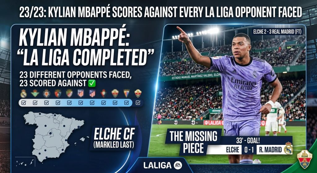 23/23: Kylian Mbappé Scores Against Every La Liga Opponent Faced