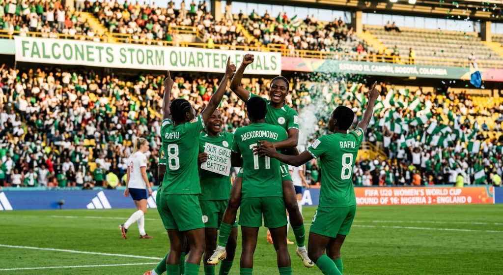 Nigeria’s Falconets Cruise Past England 3–0 to Reach U20 Women’s World Cup Quarter-Finals