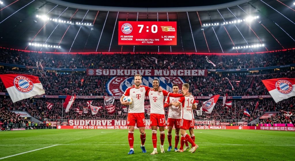 Unstoppable Bayern Munich Demolish Union Berlin 7-0 at Allianz Arena