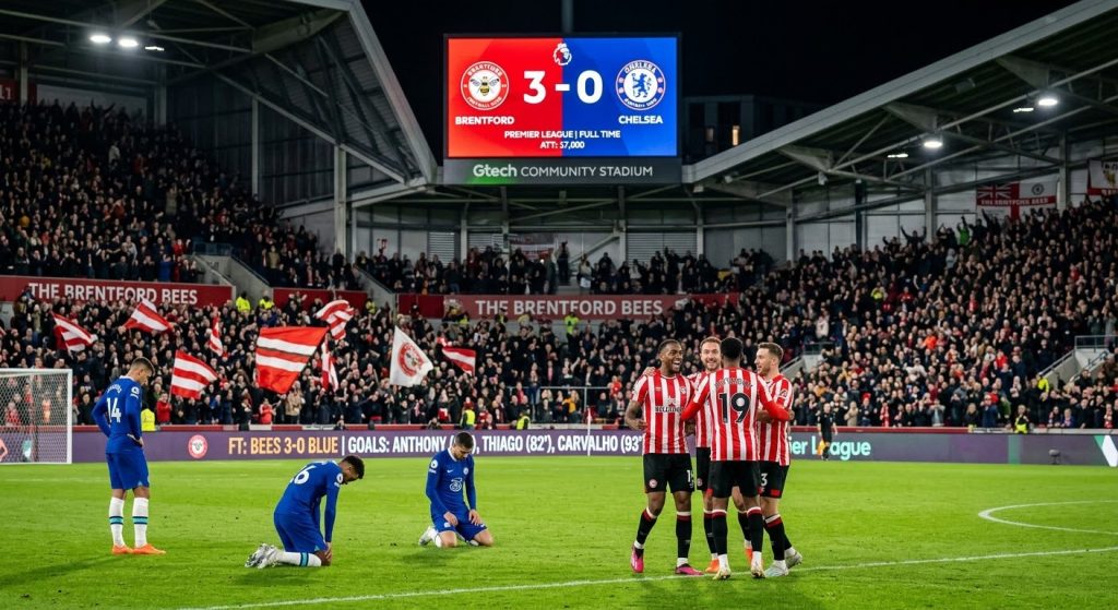 Shock at Gtech Community Stadium: Chelsea Swept Aside 3-0 by Brentford