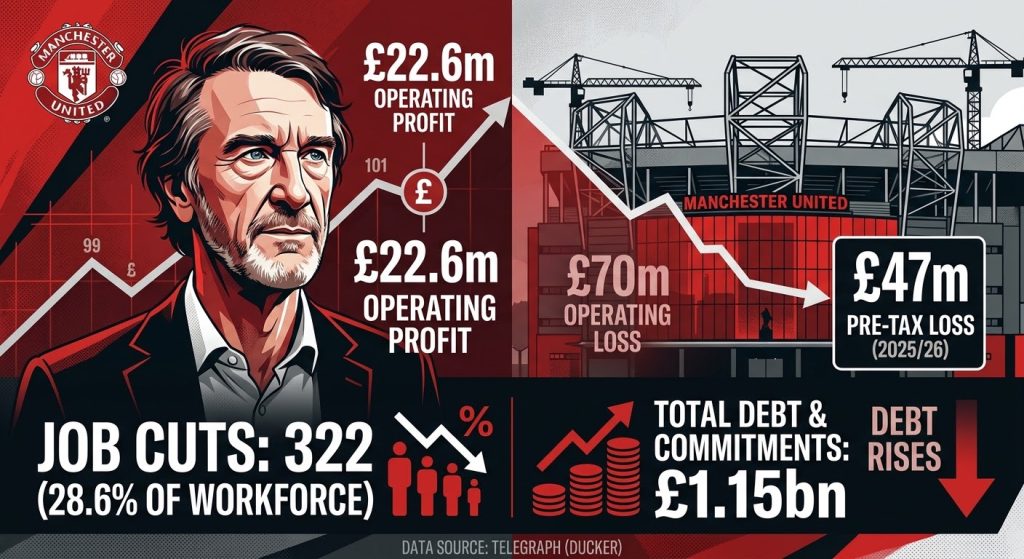 Manchester United Cut 322 Jobs Under Sir Jim Ratcliffe to Curb Financial Losses