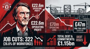 Manchester United Cut 322 Jobs Under Sir Jim Ratcliffe to Curb Financial Losses