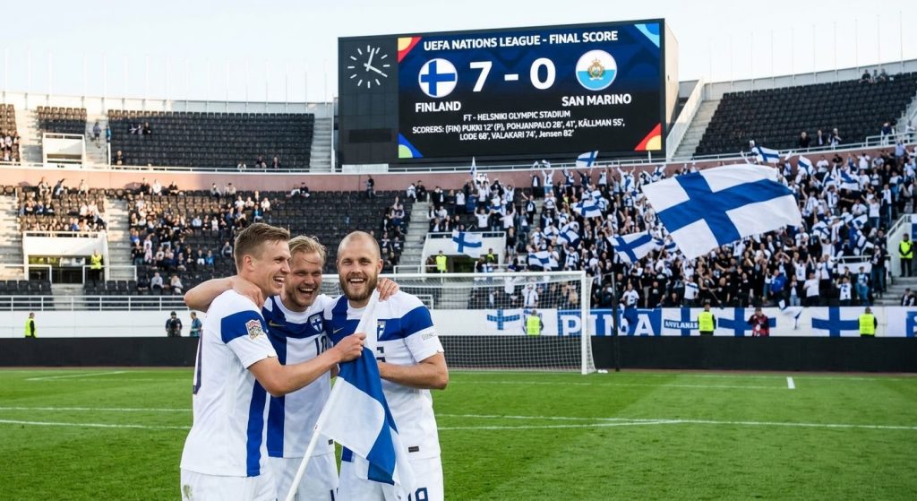 Finland Thrash San Marino 7–0 in Dominant Nations League Display