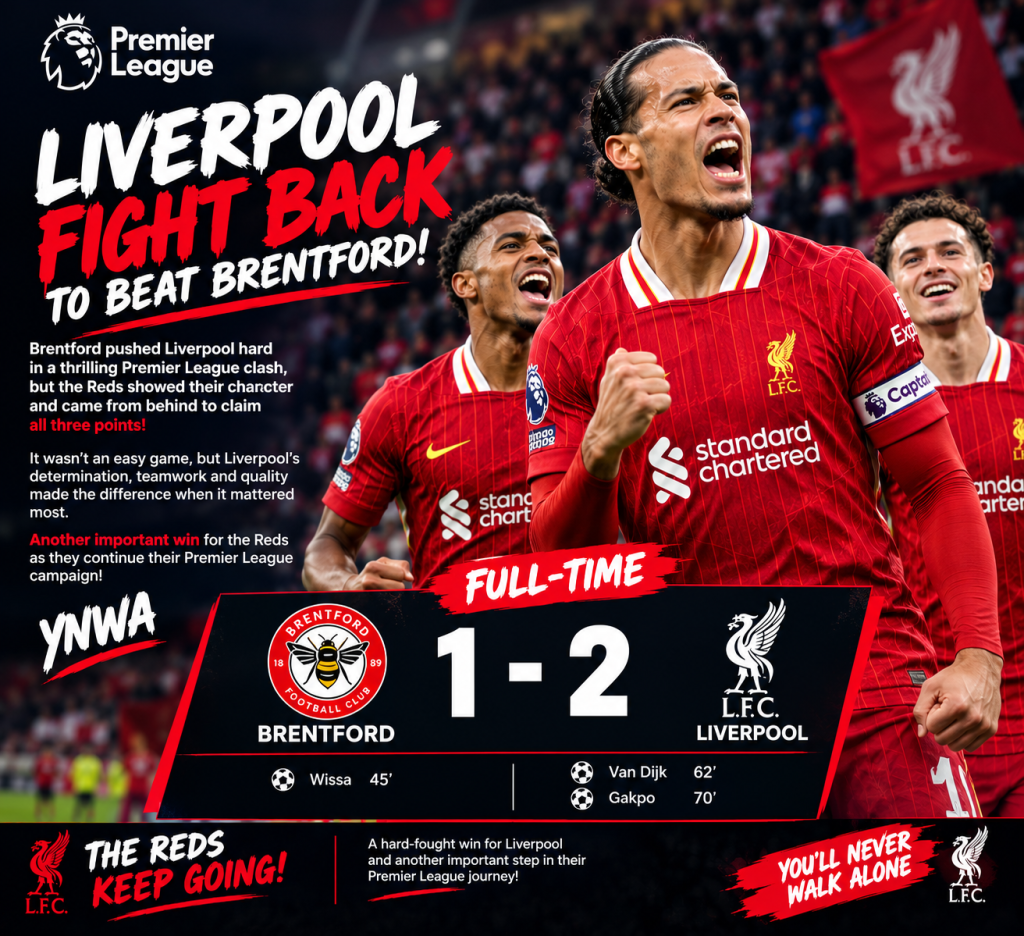 🔴 LIVERPOOL FIGHT BACK TO BEAT BRENTFORD! 🤯🔥