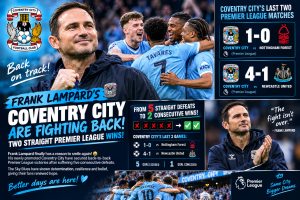 FRANK LAMPARD’S COVENTRY CITY ARE FIGHTING BACK! TWO STRAIGHT PREMIER LEAGUE WINS! 💙⚽