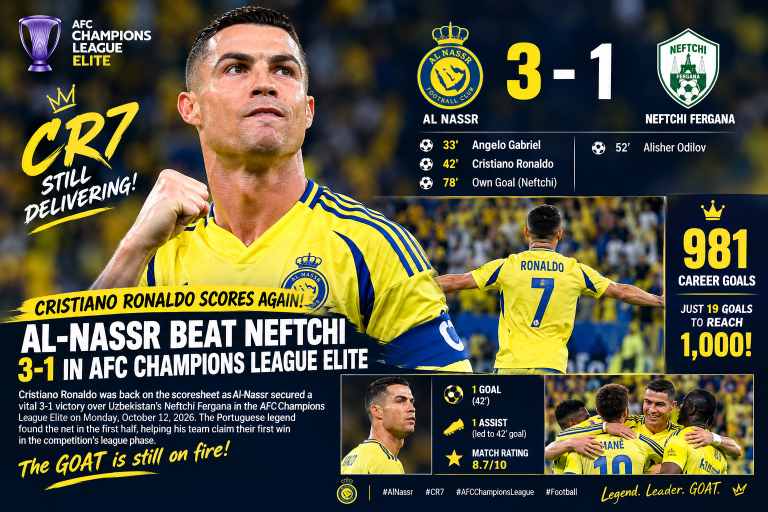 CRISTIANO RONALDO SCORES AGAIN! AL-NASSR WIN 3-1! 🐐🇵🇹