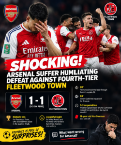 SHOCKING! Arsenal Suffer Humiliating Defeat Against Fourth-Tier Fleetwood Town 😱💔